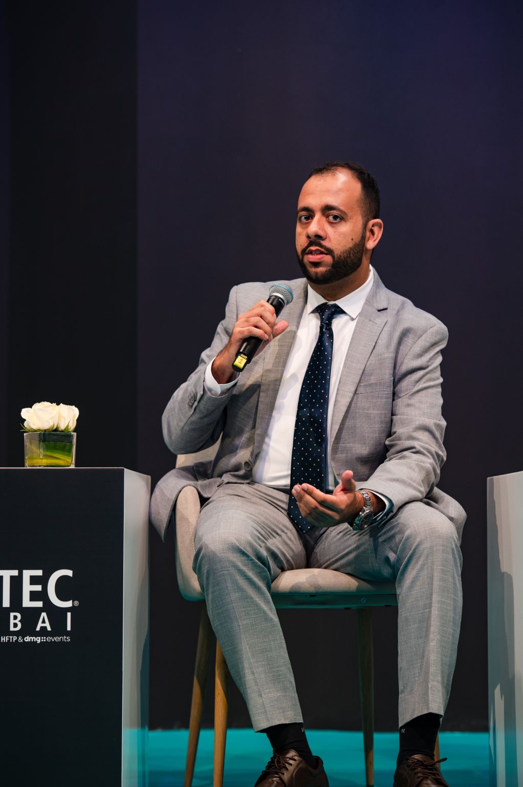 Rami Kamar speaking at HITEC Dubai 2024